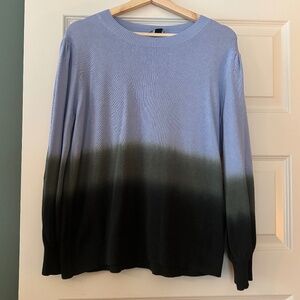 Ombre Sweater - Simply Vera - Vera Wang - Periwinkle & Green - Size Large